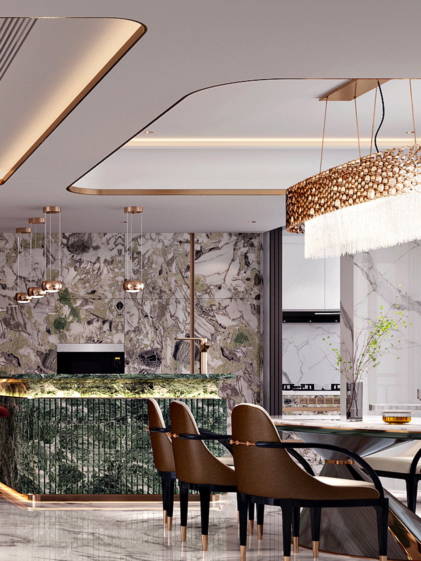 Vefon luxury custom design kitchen cabinets ready to assemble