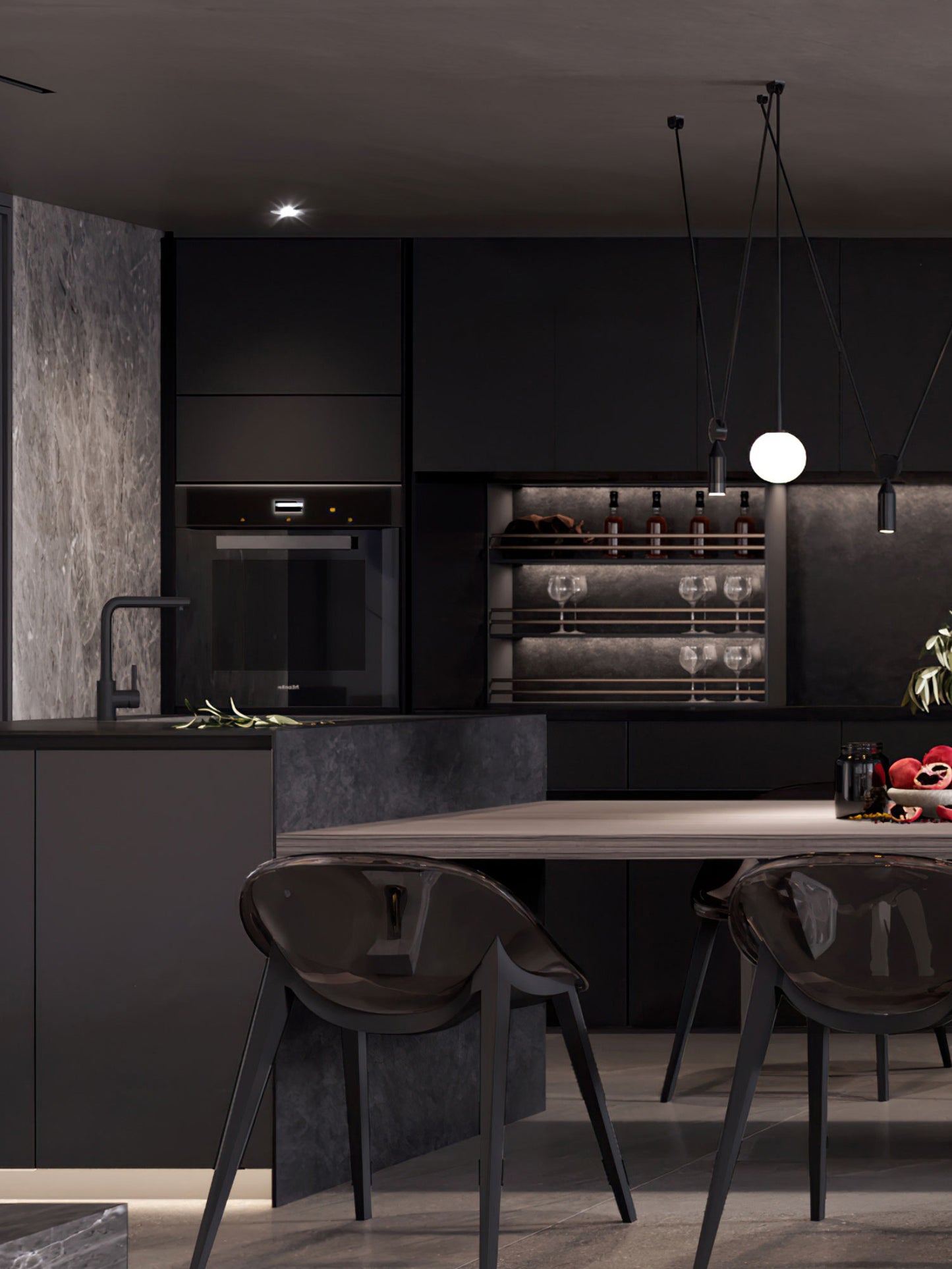 Vefon free standing wooden modular kitchen storage cabinet