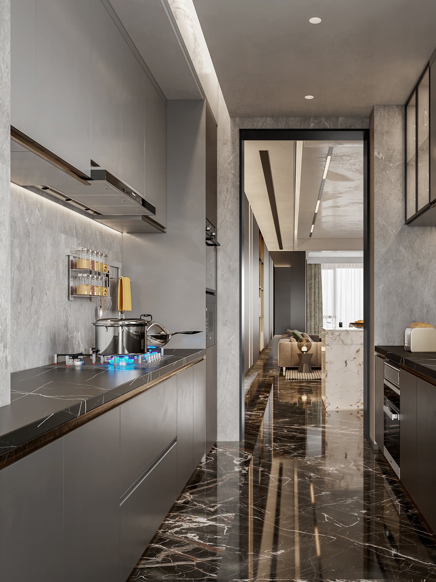 Vefon luxury design modern kitchen cupboard