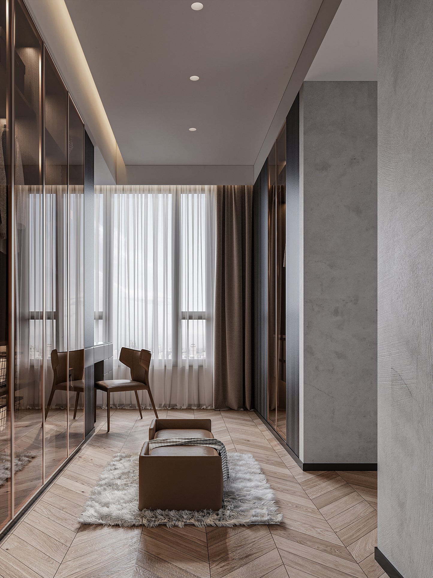 Vefon nordic aluminum frame luxury design modern bedroom wardrobe