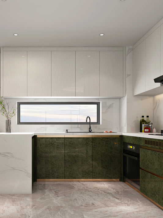 Vefon white MDF new smart pvc kitchen cabinets cupboard