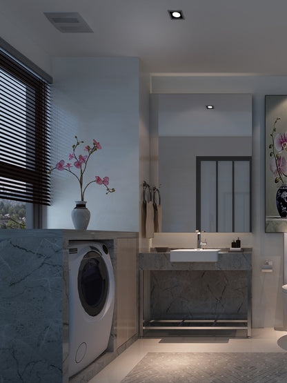Vefon home portable modern design layout led mirror prefab bathroom unit cabinet