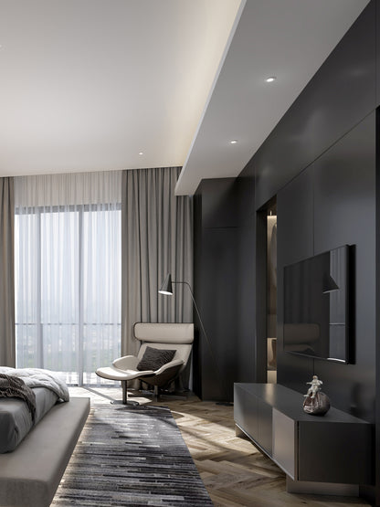 Vefon black luxury design wooden modern bedroom wardrobe